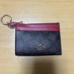 COACH コーチ　コインケース 小銭入れ財布　シグネチャー　トゥルーレッド 赤