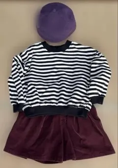 KIDS130cm☆GU コーデュロイ フレアーショートパンツ