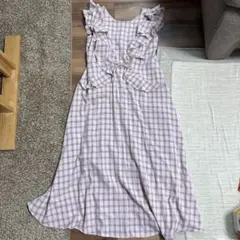 SWEET MOMMY チェック柄 マタニティワンピース M 授乳口付き