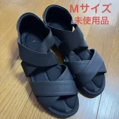 しまむら　サンダル　中敷クッション　Mサイズ　ブラック★未使用品のサムネイル