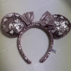 ピンクハートスパンコールカチューシャ