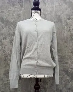 ✨UNIQLO✨ユニクロ♡カーディガン♡長袖♡クルーネック♡綿♡グレー(L)
