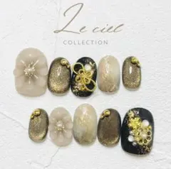 【023】現品/ネイルチップ/振袖ネイル/成人式ネイル/花柄/和柄/ニュアンス