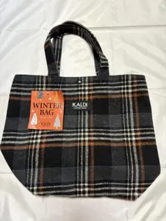 KALDI WINTER BAG チェックトートバッグ