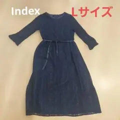 ネイビー レース パーティードレス ロング丈