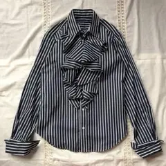 希少レア美品 XOXOKissKiss 人気セクシーシャツ弾力あり長袖シャツF 