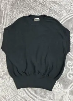 【値下げ☆】antiqua（アンティカ） 半袖バルーンニット Free ネイビー