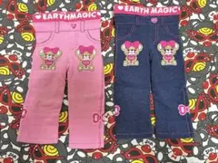 EARTH MAGIC パンツ レギンス 90 2点セット