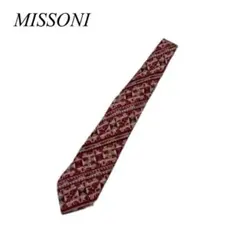 MISSONI 幾何学模様 ネクタイ　シルク