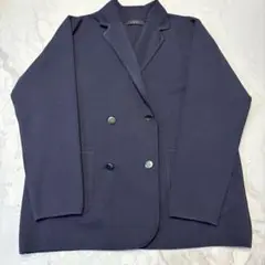 920 レリル　ニットダブルジャケット　ジャケット　ネイビー　日本製