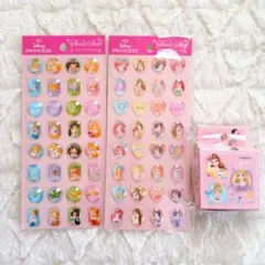 ディズニープリンセス ストーンシールロールシール 3点セット