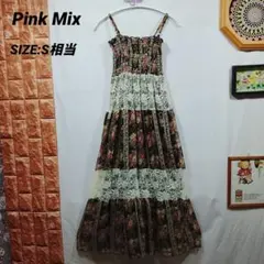 Pink Mix 花柄レース キャミワンピース S相当のサムネイル