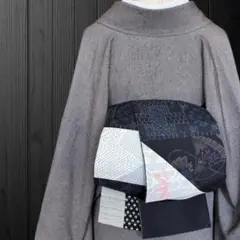 着物反物* 紅型と大島麻の葉 大人の兵児帯 半幅帯 長尺475cm - メルカリ