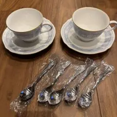 ノリタケ カップアンドソーサー2客&スプーン5本