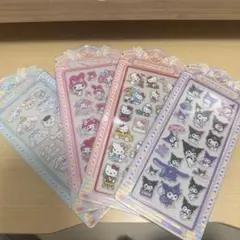 ハローキティ・マイメロディ・シナモロールシール4シートセット