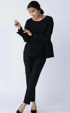 美品　バンヤードストーム　ペプラムツイードブラウス　オフィス　セレモニー