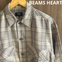 【美品◎】BEAMS HEART ビッグシルエット チェックシャツジャケット