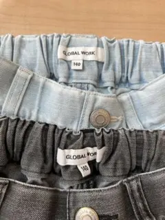 GLOBAL WORK デニム　ショートパンツ　140サイズ 2色セット