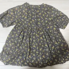 petit main 花柄ワンピース 80