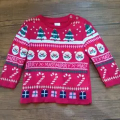 【エイチアンドエム】H&M クリスマス柄 ニットセーター 74