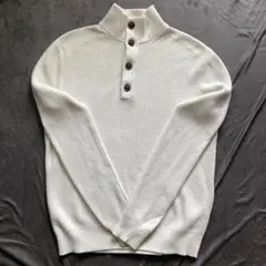 BANANA REPUBLIC コットンニット アイボリー ハイネック 古着 春
