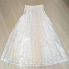 MERCURYDUO フラワーレースハイウエストフレアスカート