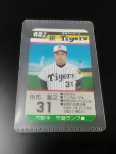 タカラのプロ野球ゲーム用のカード昭和58年阪神タイガース岡田彰布