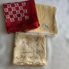 Burberry & Polo &pinky Dianne ハンカチ3枚セット
