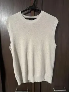 UNIQLO ニットベスト メンズS ベージュ