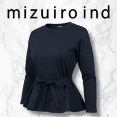 【洗える✨美品】mizuiro ind カットソー ウエストリボンコットン XLのサムネイル