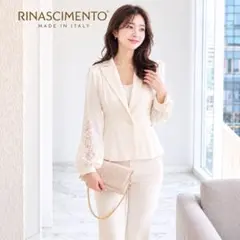 新品 RINASCIMENTO イタリア製 レース袖ジャケット 手洗い可 シアー 