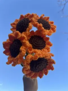 ハンドメイド ひまわり ブーケ 5本