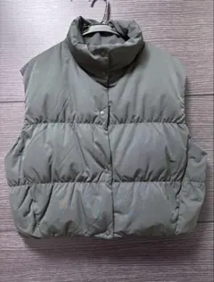 美品】ユニクロ C ダウンクロップドベスト BLACK M - メルカリ