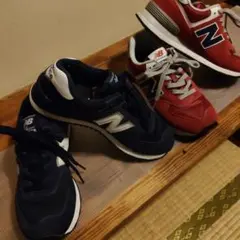 New Balance 574 ネイビー.レッド　24cmセットのサムネイル