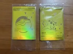 ポケモンカード 25周年 ピカチュウV モンスターボール ゴールド　英語版のサムネイル