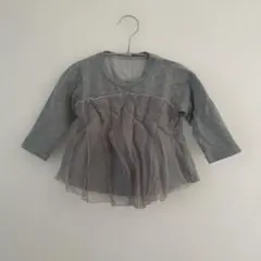 プティマイン　チュールつきトップス　90