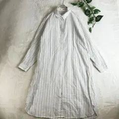 シューラルー SHOO-LA-RUE シャツワンピース ロング リネン混 M
