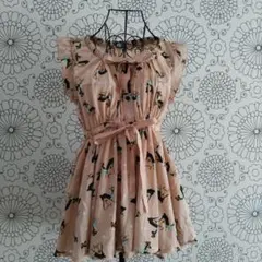 バンビ柄 ワンピース ミニ 美品