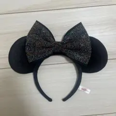 ミッキー耳ヘアバンド カラフルビーズ装飾