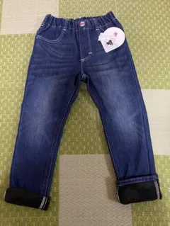 EDWINデニム　ゴムパンツ 裏起毛　120 新品未使用　タグ付き