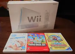 Wii本体 + Wii Sports + マリオ2本セット