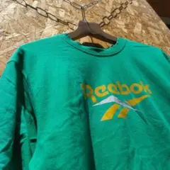 90s-00s　ヴィンテージ　リーボック Reebok 半袖 Tシャツ L 緑のサムネイル