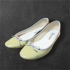 Repetto ballet flats, size 37, patent leather, yellow.