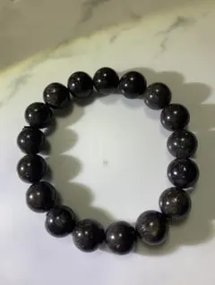 ブラックオパール ブレスレット 12ミリ　内径16.5
