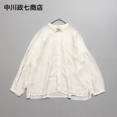 中川政七商店 リネンシルクシャツ ブラウス　オフホワイトのサムネイル