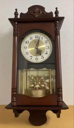 【昭和レトロ】アイチ高級掛け時計 木製品 (ジャンク) CITIZEN - 柱時計 掛け時計 昭和レトロ 振り子時計 CITIZEN
