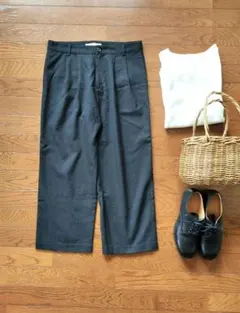 evam eva ウールタックパンツ