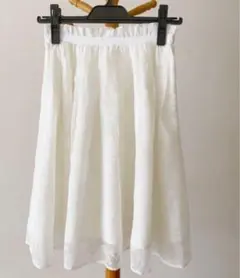 プロポーションボディドレッシング　白　フレアスカート