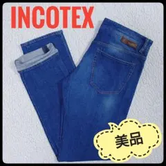 【美品】 INCOTEX　デニムパンツ　SKY SLIM　W33　 ユーズド加工のサムネイル