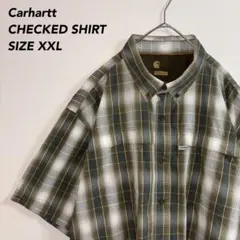 タ*コ様 《ワンポイントロゴ》Carharttカーハートチェックシャツ半袖BDシ